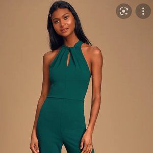 Green Halter Jumpsuit, XS